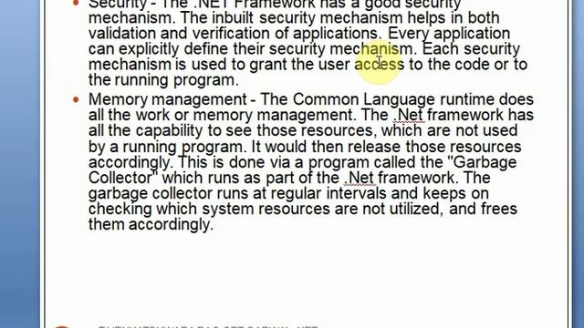 NET FAMEWORK,ARCHITECTURE,.NET COMPONENTS,,FEATURES OF .NET FRAMEWORK,CLR ARCHITCTURE смотреть онлайн