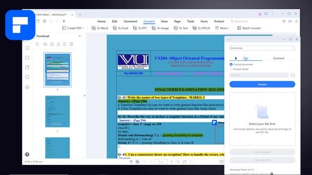 How Chatgpt Read PDF? PDF Editor With AI Tool | Wondershare PDFelement
