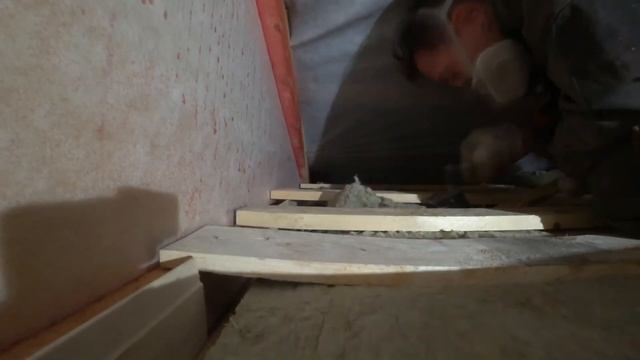 Зашиваем пол на чердаке. Часть 1. смотреть онлайн