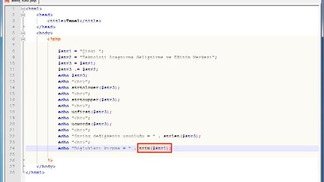 PHP MYSQL 04 Veri Tipleri 03 String Fonksiyonları смотреть онлайн