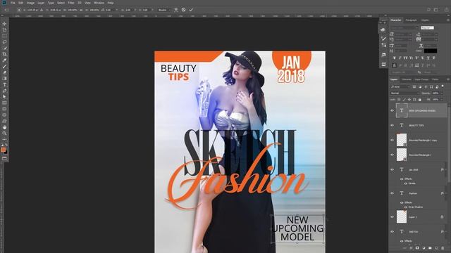 Magazine Cover Page Design in Photoshop CC I Sketch Station смотреть онлайн