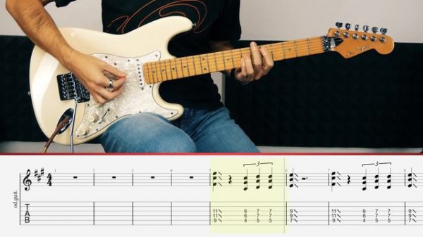 Toto - Hold The Line - Riff (Guitar Tutorial)