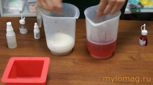 Мыло со свирлами из обычной основы.  Способ 1.