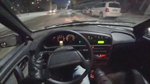ВЕЧЕРНЯЯ ЕЗДА НА ВАЗ 2114 - ВИД ОТ ПЕРВОГО ЛИЦА