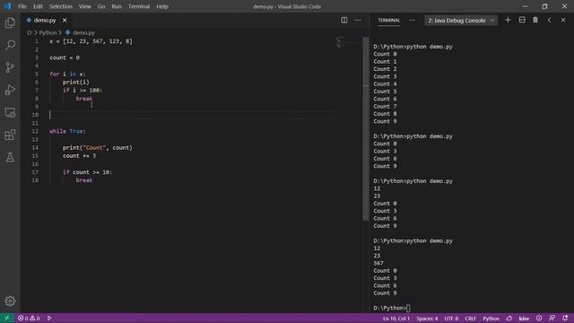 7.4 Break & Continue | Python in Sinhala смотреть онлайн