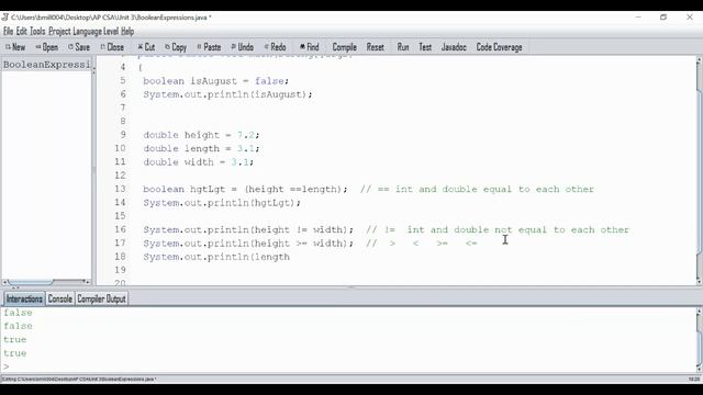 AP CSA Unit 3 Boolean Expressions смотреть онлайн