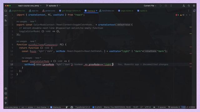 React Course One | Episode 3 - MUI Dark theme | React Tutorial | Material UI Tutorial смотреть онлайн