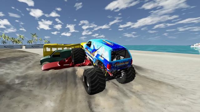 Monster Jam INSANE Freestyle And Crashes | BeamNG Drive