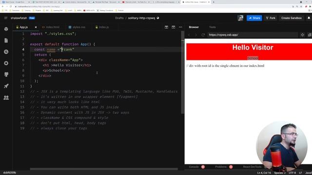 #4 Lecture - React Strucure, JSX, Styling - React Course 2021 смотреть онлайн