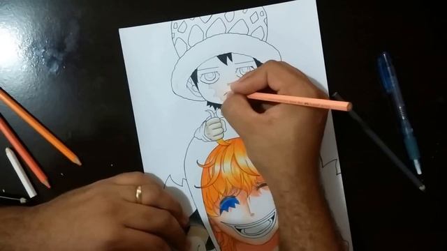 Speed Drawing Trafalgar Law e Rosinante (Corazón) - One Piece смотреть онлайн