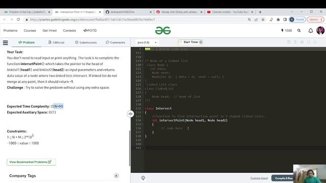 DAY 107 Intersection Point in Y Shaped Linked Lists | GFG POTD 05 Feb смотреть онлайн