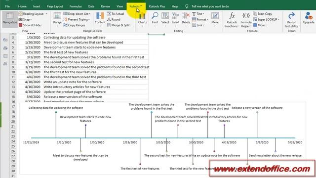 Quickly create a timeline / milestone chart in Excel смотреть онлайн