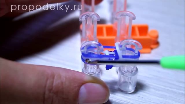 Как плести браслет из резинок на станке "французская коса" (rainbow loom bracelet) смотреть онлайн