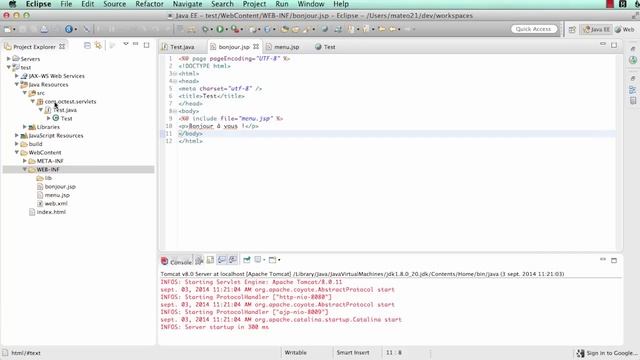 Développez des sites web avec Java EE: Les inclusions de JSP смотреть онлайн