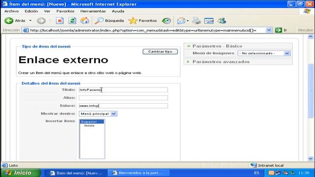 Joomla - Menú básico смотреть онлайн