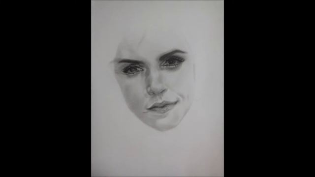 Drawing of Emma Watson in DryBrush смотреть онлайн