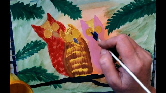 Как нарисовать сказку про трёх совушек. смотреть онлайн