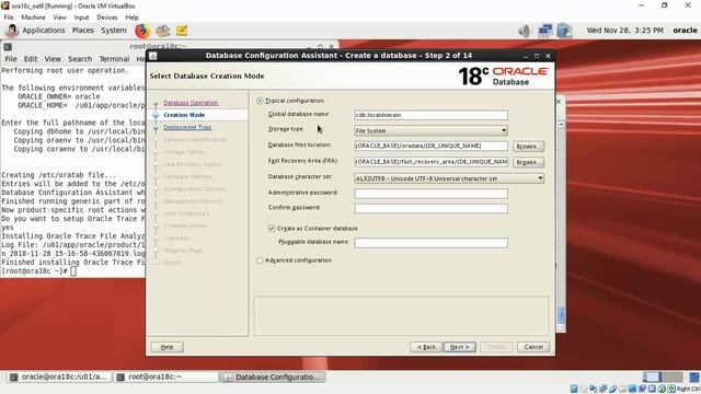 Create an Oracle Database with DBCA using Typical option -18cAdmin - 06 смотреть онлайн