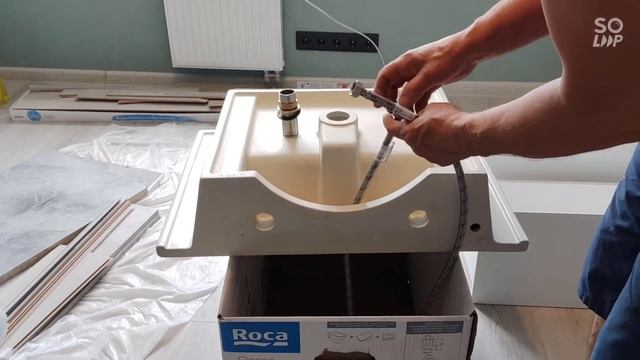 установка навесной тумбочки с раковиной смотреть онлайн