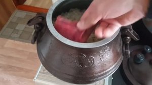 Говядина с нутом в афганском казане!