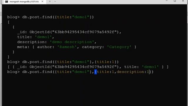 Ep-8, Finding Documents in MongoDB смотреть онлайн