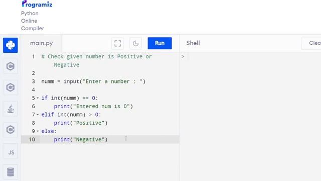 Python : Check if a given Integer is Positive or Negative смотреть онлайн