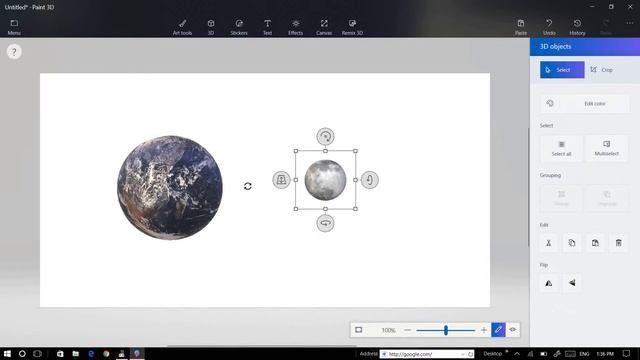 Paint 3D | Moon and Earth смотреть онлайн