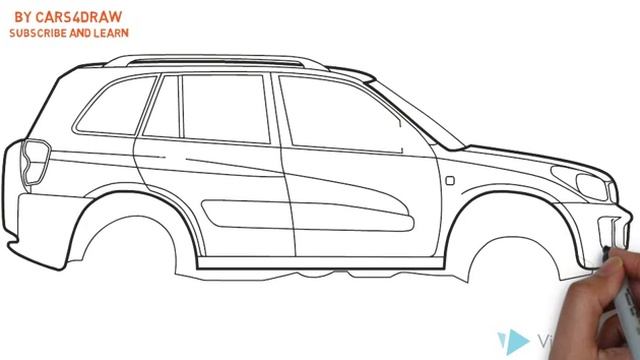 How to Draw a Toyota RAV4 / Как нарисовать Toyota RAV4 смотреть онлайн