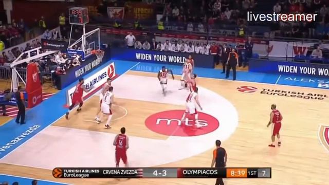 Olympiacos - Milutinov punishes the defense on the short roll смотреть онлайн