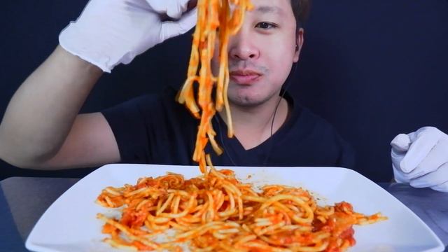 ASMR Mukbang | SPAGHETTI WITH TOMATO SAUCE | TAE ASMR смотреть онлайн