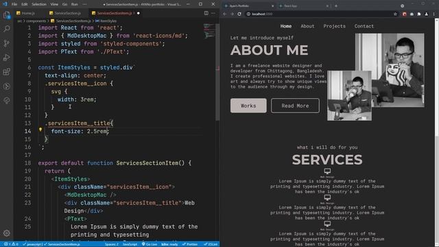 #04 Complete React Portfolio Website Project | Home (services section) смотреть онлайн