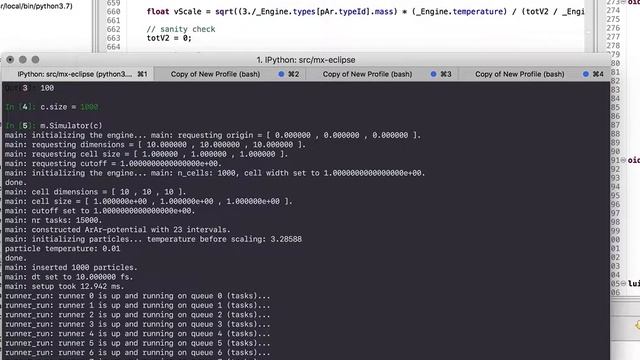 Real-time interactive dissipative particle dynamics / center model with Python using Mechanica смотреть онлайн