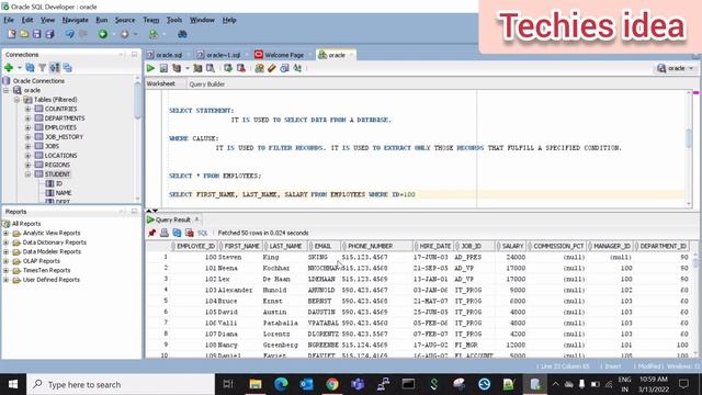 SELECT and WHERE command? Using SQL developer in hindi #dba #sqldeveloper #oracle #ritikkumartiwari смотреть онлайн