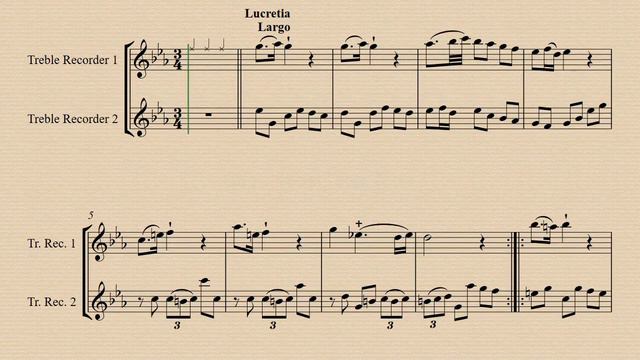 4. Lucretia Largo - Trio Sonata TWV 42:C1 - G. P. Telemann - Demo and Backing Track. смотреть онлайн