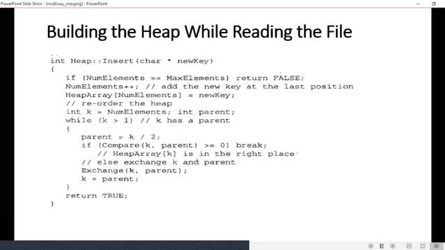 17IS62 File Structures Module III k-way merge and Heap class 3 смотреть онлайн