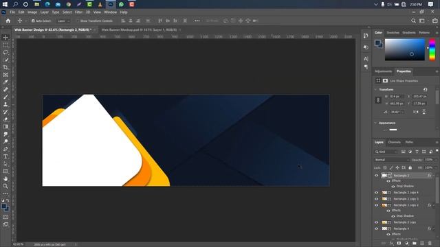 Professional Website Banner Design || Photoshop 2021 Tutorial смотреть онлайн