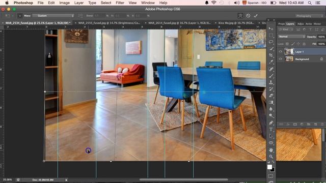 How to straighten bent lines in Photoshop CS6 - Interior Photoraphy Tips смотреть онлайн