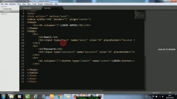 10 Menit Membuat Form Login & Logout Menggunakan PHP #challenges
