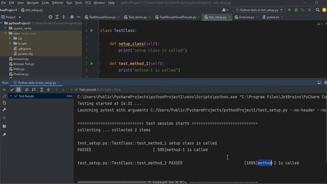 How to run a method before all (or) each test in a class using Selenium Python without using fixtur смотреть онлайн