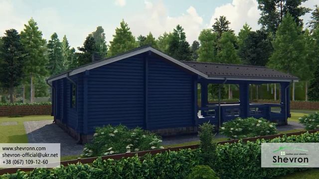 B001 Баня Ворскла - проект бани из бруса смотреть онлайн