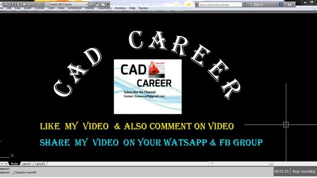 Command Line Hide in Autocad || Clean Screen of Autocad Drawing Area || Command Line show смотреть онлайн