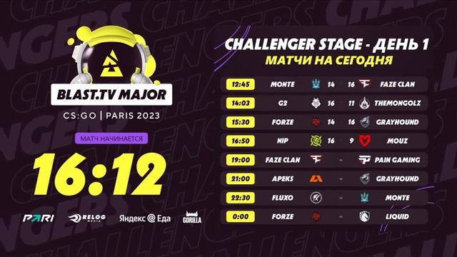 [RU] LIVE: Ninjas in Pyjamas vs. MOUZ - BLAST.tv Paris Major 2023 Challengers Stage смотреть онлайн