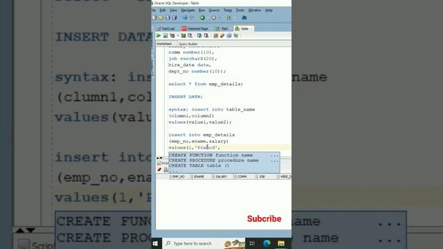 Insert data into Table in Oracle PL/SQL смотреть онлайн