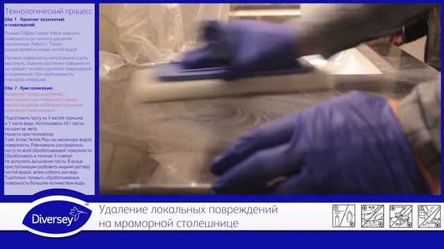 Ручная обработка мрамора. Удаление ожогов с мраморной столешницы в номерах отеля. смотреть онлайн