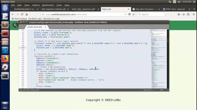 Lab11 SEED 1.0 SQL Injection Attack I смотреть онлайн