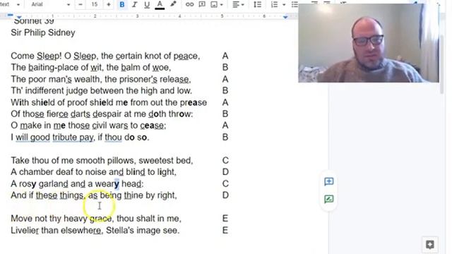 Philip Sidney "Sonnet 39" (Astrophil and Stella XXXIX) Read Aloud w/ Analysis смотреть онлайн