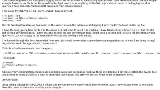 Databases: Slow Queries Not Logging смотреть онлайн