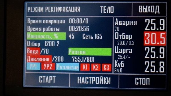 Автоматика винокура Distiller - обновление 5.19 (декремент, увеличение информативности экрана)