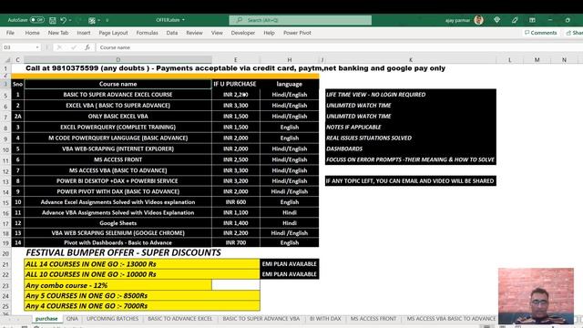 VBA , POWERBI and Excel Batches admissions on plus offline offer - Mega Saver смотреть онлайн
