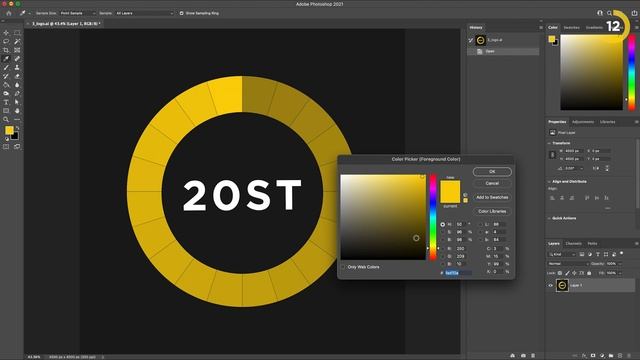Show HSB code of a color | Adobe Photoshop Tutorial #24 смотреть онлайн